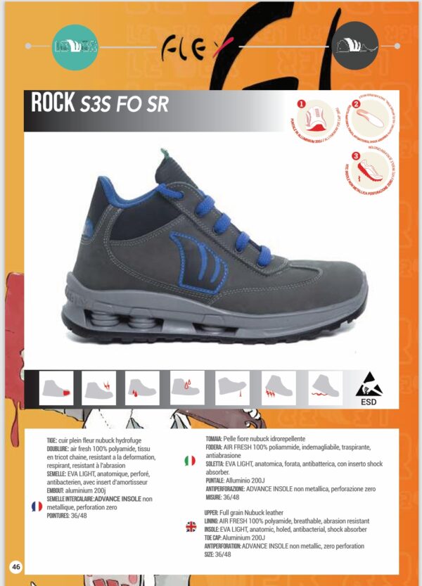 Scarpe antinfortunistiche ROCK S3S FO